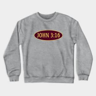 John 3:16 Purple Oval Crewneck Sweatshirt
